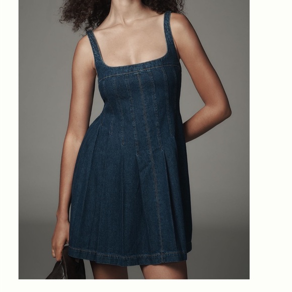 Reformation A-line denim dress NWT - Picture 2 of 8